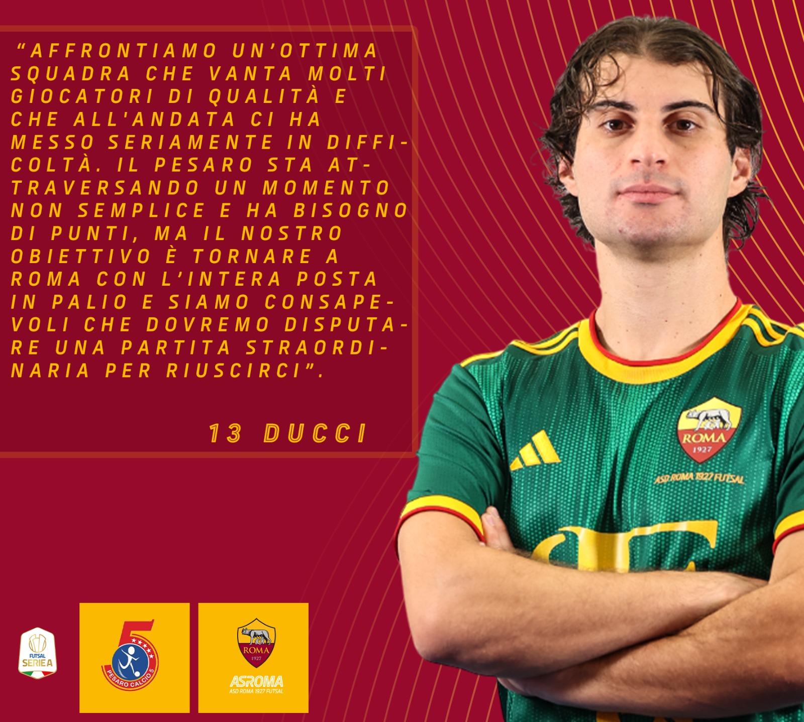 Ducci presenta Italservice Pesaro - Roma 1927 Futsal