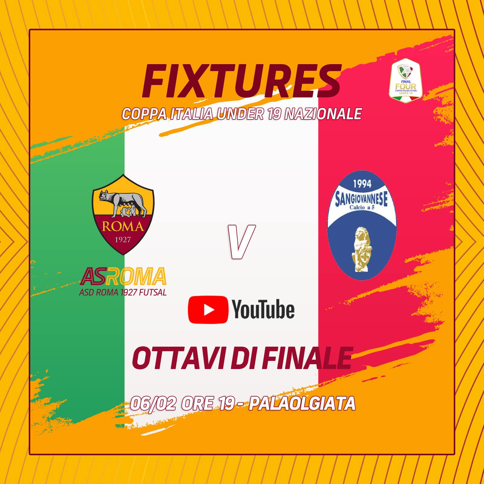 Coppa Italia U19 | Roma 1927 Futsal - Futsal Sangiovannese