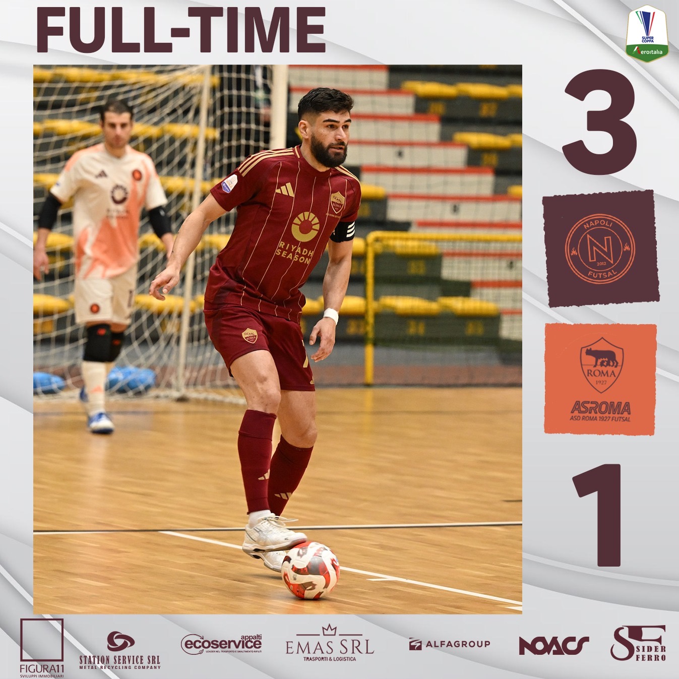 Semifinale Supercoppa serie A | MoMap Napoli - Roma 1927, 3-1