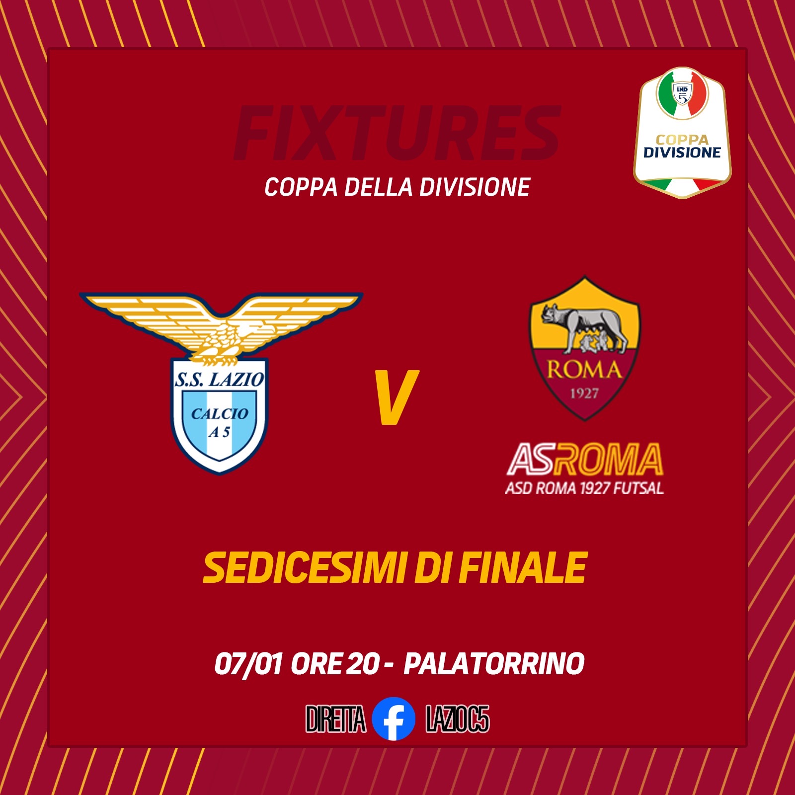 Coppa Divisione | 16esimi | Lazio C5 - Roma 1927