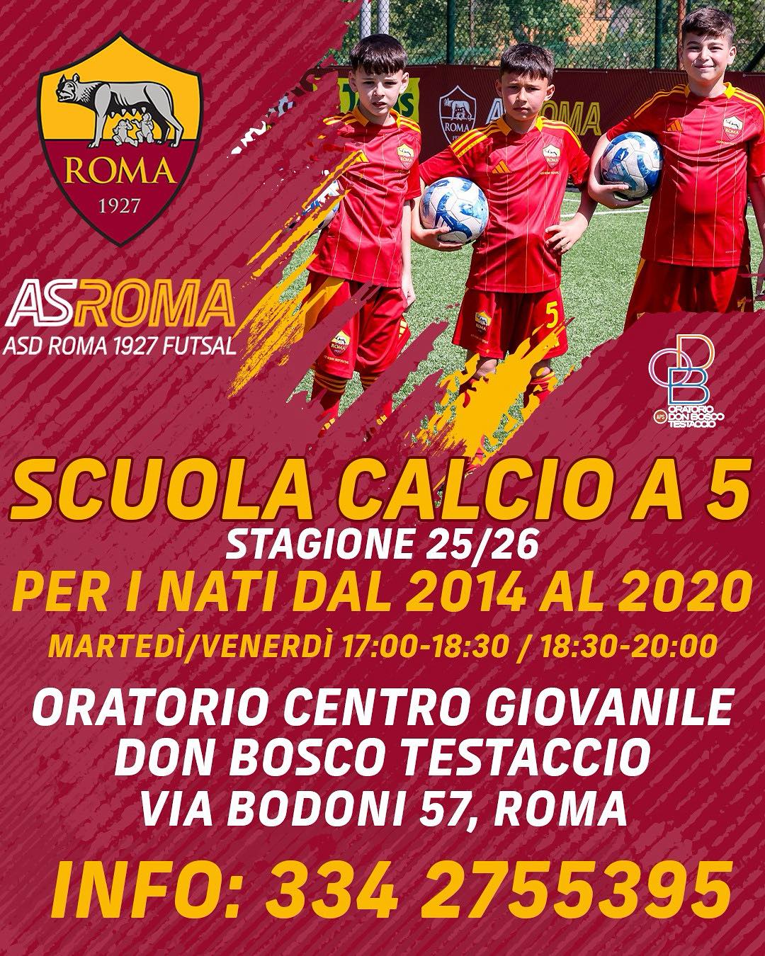Scuola calcio a 5 | A Testaccio, il terzo polo giallorosso!