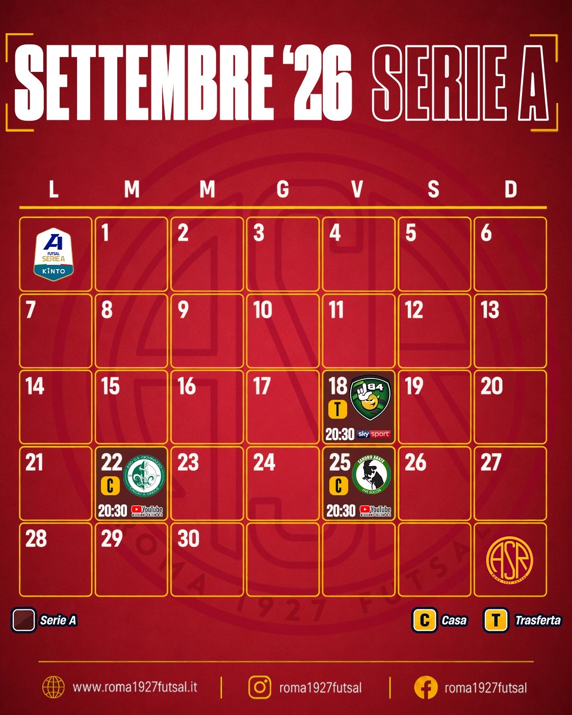 Serie A | Il calendario di settembre 