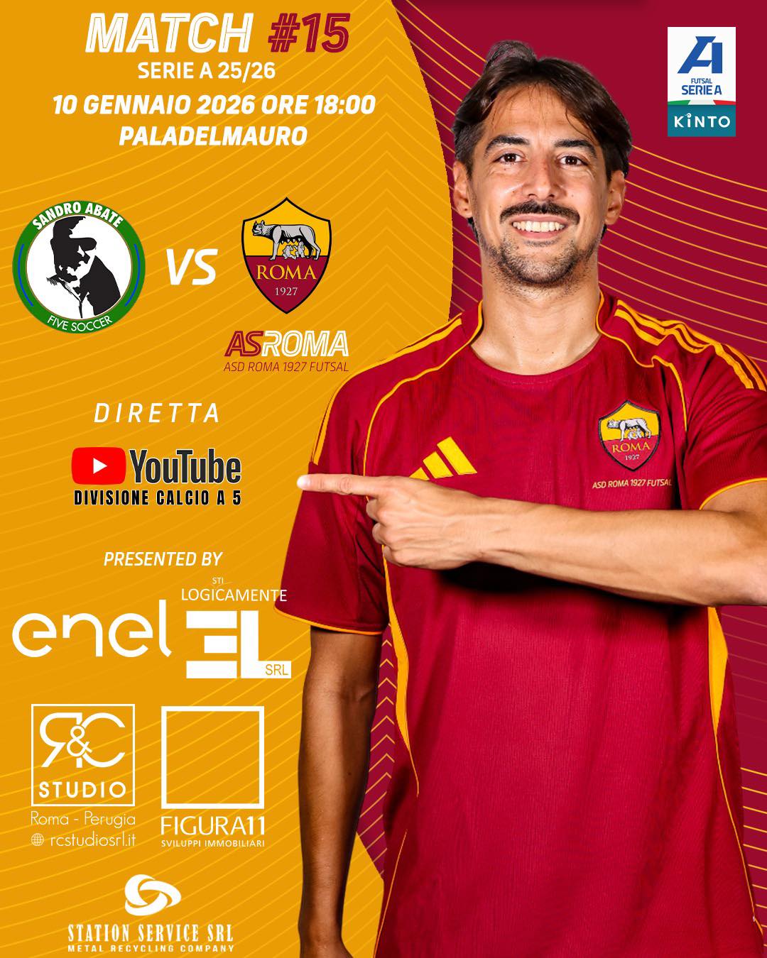 Sandro Abate - Roma 1927 | L'ultima del girone di andata 