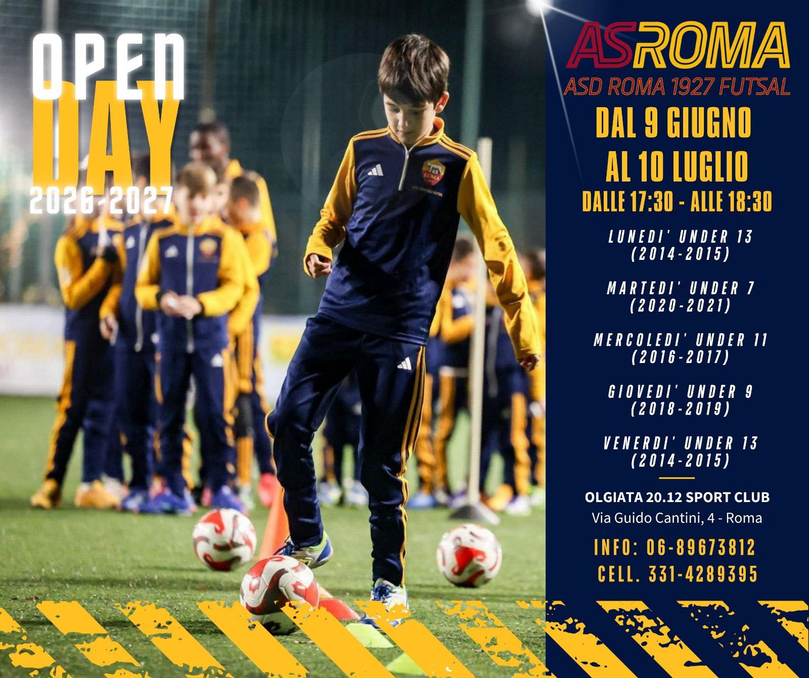 Open day stagione 2026/2027