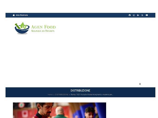 L'articolo su Agenfood.it dedicato alla Roma 1927 Futsal