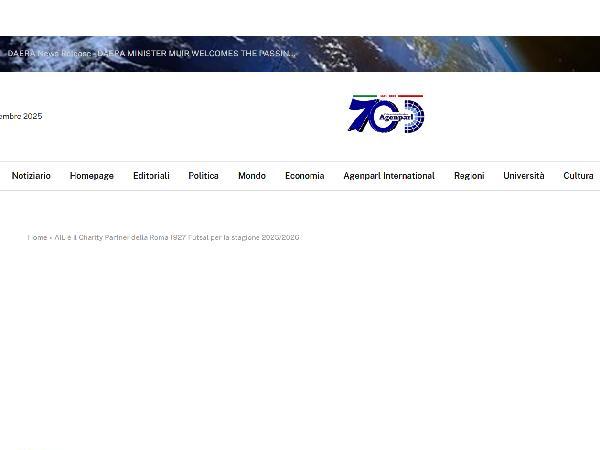 L'articolo su Agenparl dedicato alla Roma 1927 Futsal