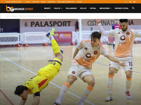 L'articolo su BrokerSport.it dedicato alla Roma 1927 Futsal