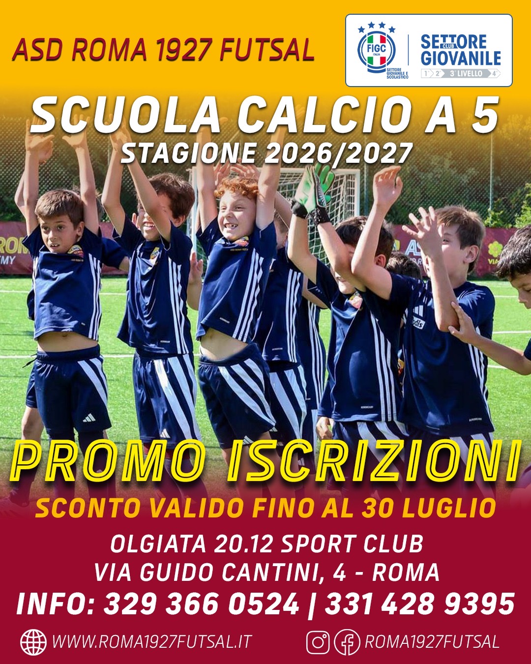 Promo iscrizioni Scuola Calcio a 5 
