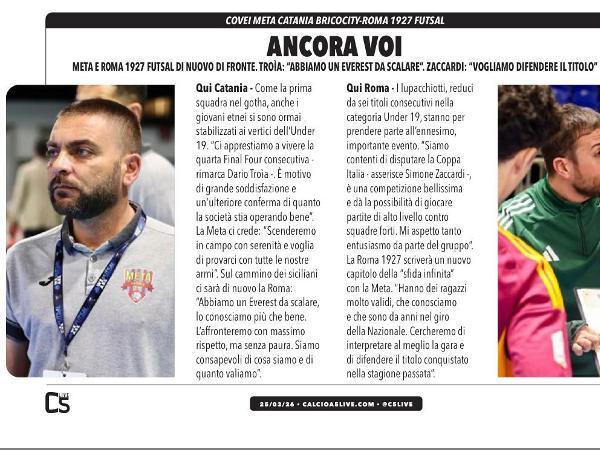 Le pagine di Calcioa 5 Live dedicate alla Roma 1927 Futsal