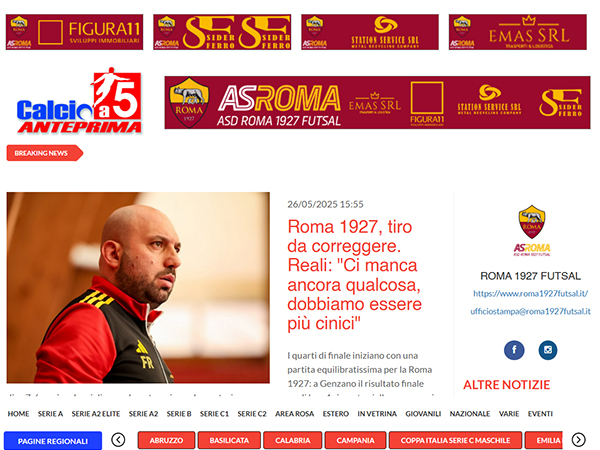 L'intervista al Mister Fabrizio Reali su Calcio a 5 Anteprima
