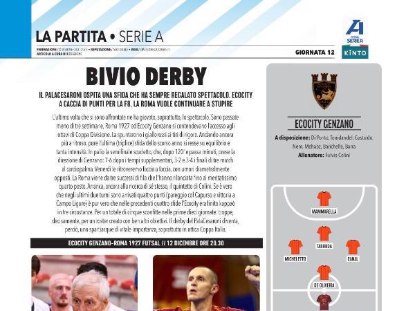 L'articolo dedicato alla Roma 1927 Futsal su Calcio a 5 Live Magazine