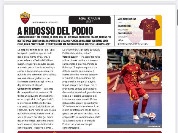 L'intervista a Rodolfo Fortino su Calcio a 5 Live