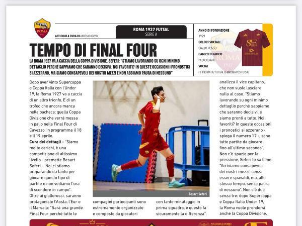 Le pagine di Calcioa 5 Live dedicate alla Roma 1927 Futsal