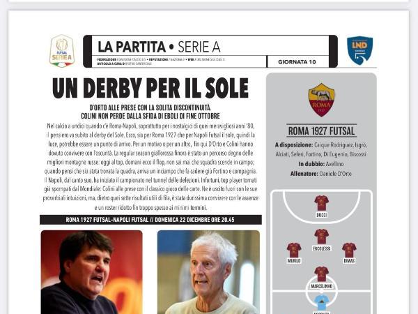 Le pagine dedicate alla Roma 1927 Futsal su Calcio a 5 Live Magazine