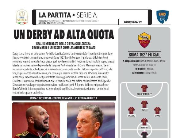 Le pagine dedicate alla Roma 1927 Futsal su Calcio a 5 Live Magazine