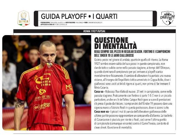 Le pagine di Calcio a 5 Live dedicate alla Roma 1927 Futsal