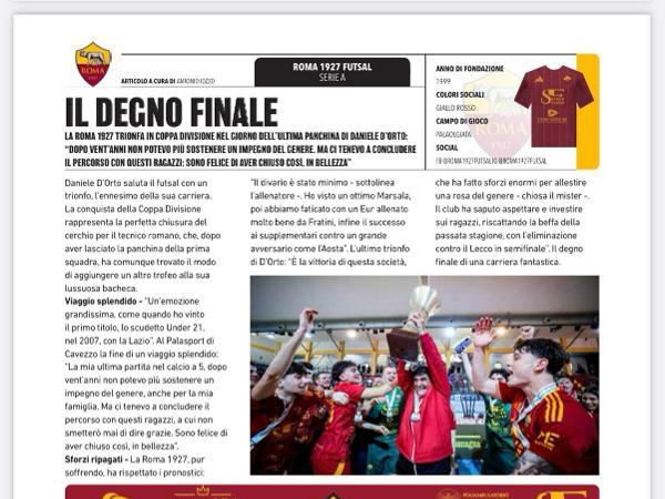 Le pagine di Calcioa 5 Live dedicate alla Roma 1927 Futsal