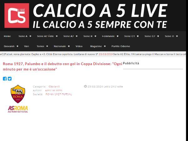 L'intervista ad Edoardo Palumbo su Calcio a 5 Live