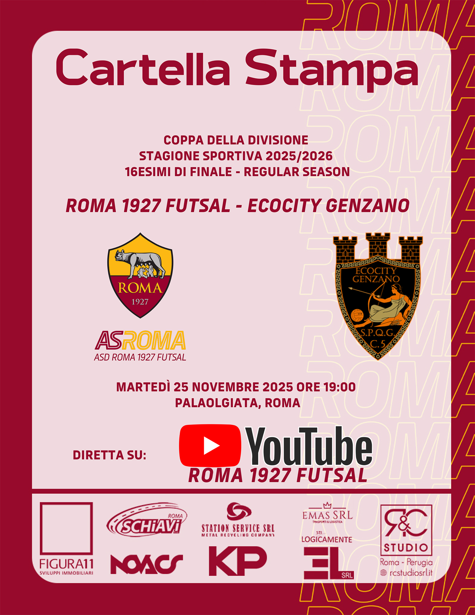 Roma 1927 Futsal - Ecocity Genzano | La cartella stampa 