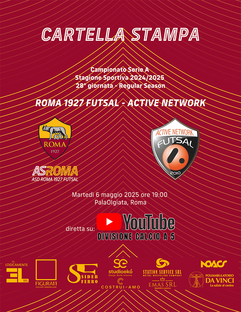 Roma 1927 Futsal - Active Network | La cartella stampa 
