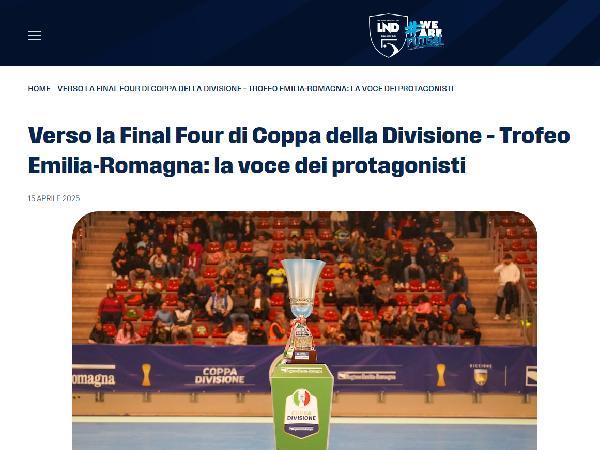 L'articolo della Divisione Calcio a 5 sulla Coppa della Divisione