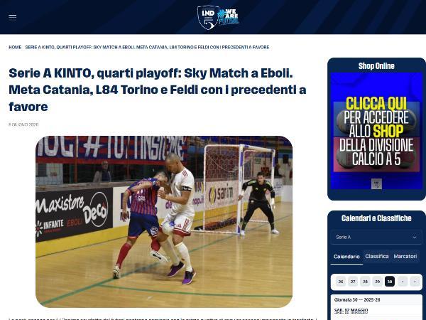 L'articolo della Divisione Calcio a 5 dedicato ai Playoff Scudetto 25/26