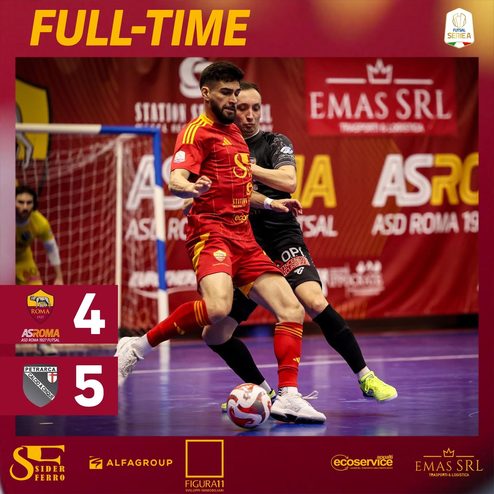 Roma 1927 Futsal - Vinumitaly Petrarca, 4-5