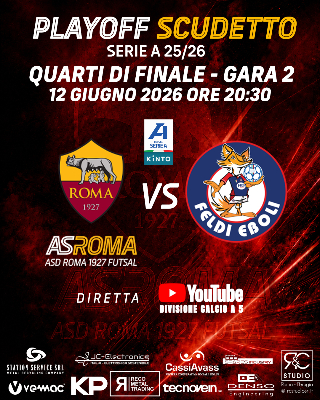 Biglietteria | Roma 1927 - Feldi Eboli | Playoff Scudetto 25-26 Gara 2