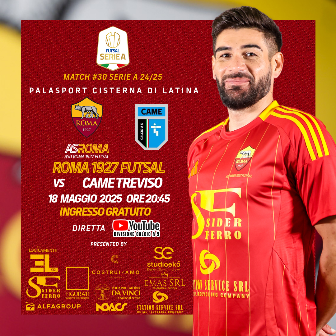 Biglietteria Roma 1927 Futsal - Came Treviso | Ingresso gratuito 