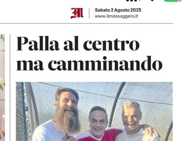 L'articolo su Il Messaggero dedicato alla Roma 1927 Futsal Walking Football