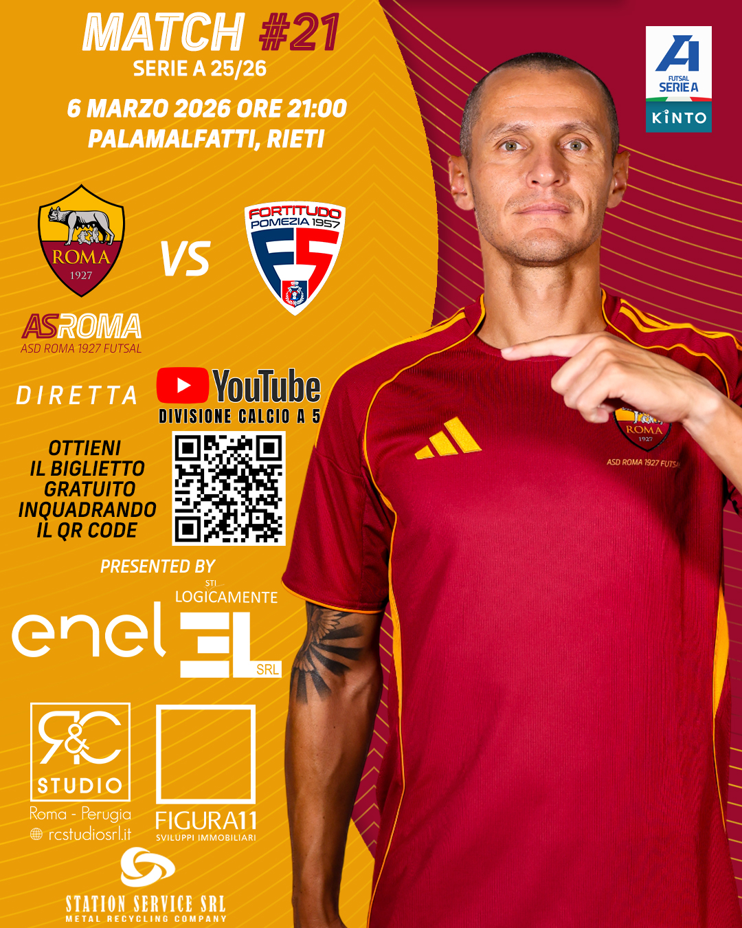 Ingresso gratuito previa registrazione | Roma 1927 - Fortitudo Pomezia