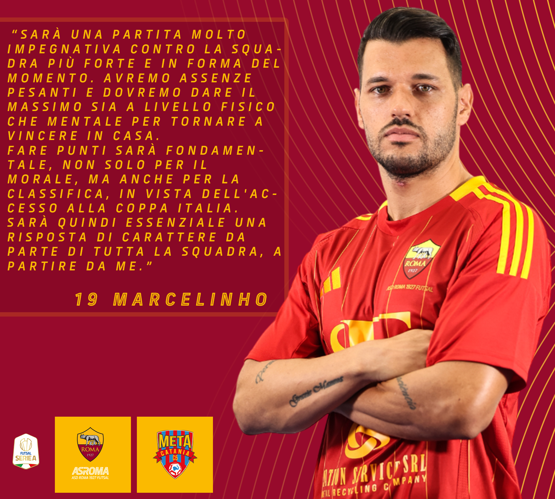 Marcelinho presenta Roma 1927 Futsal - Meta Catania