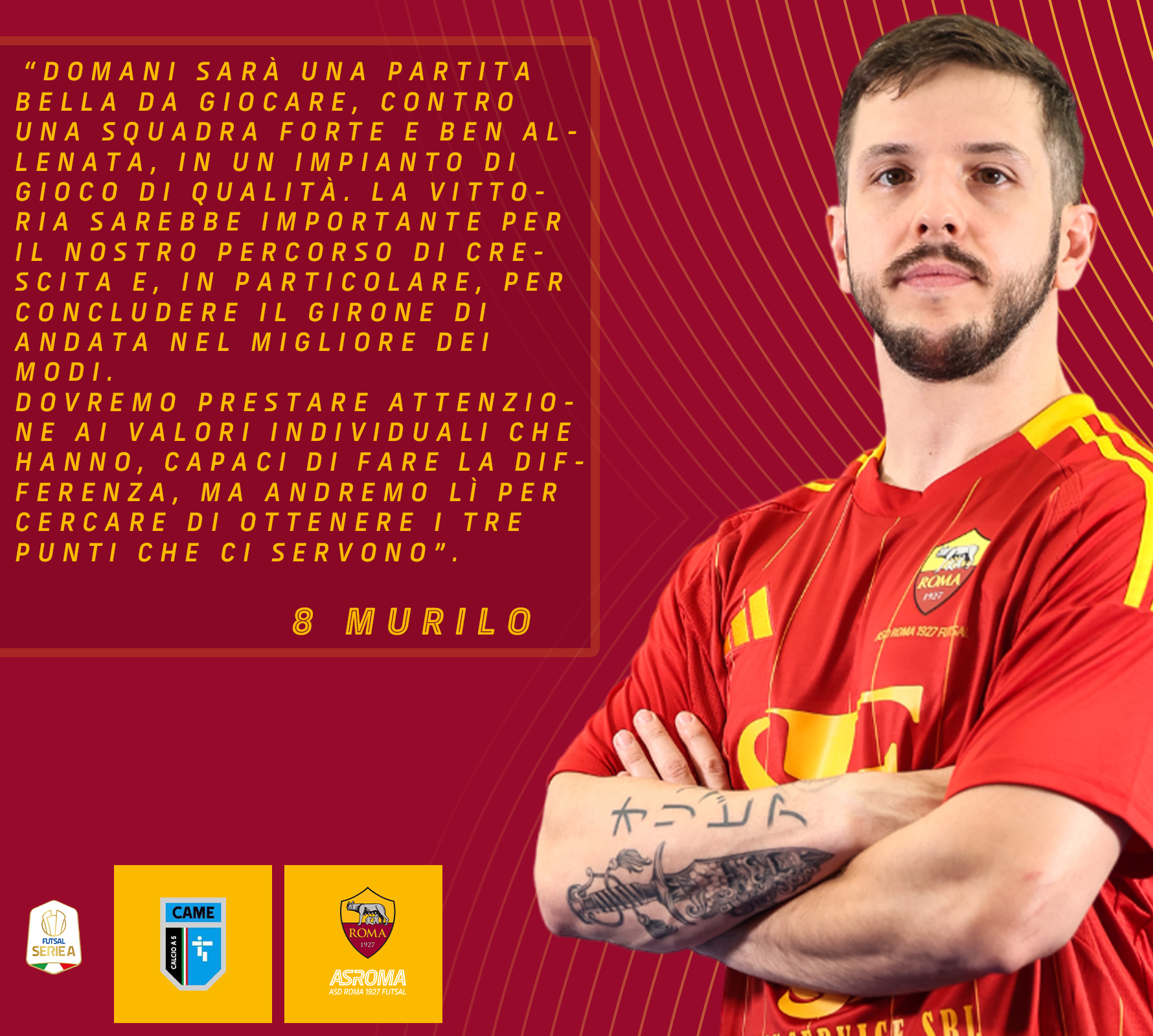 Murilo presenta Came Treviso - Roma 1927 Futsal