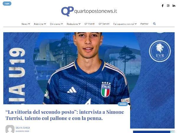 L'intervista a Simone Turrisi su quartopostonews.it