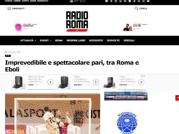 L'articolo su RadioRoma.it dedicato alla Roma 1927 Futsal