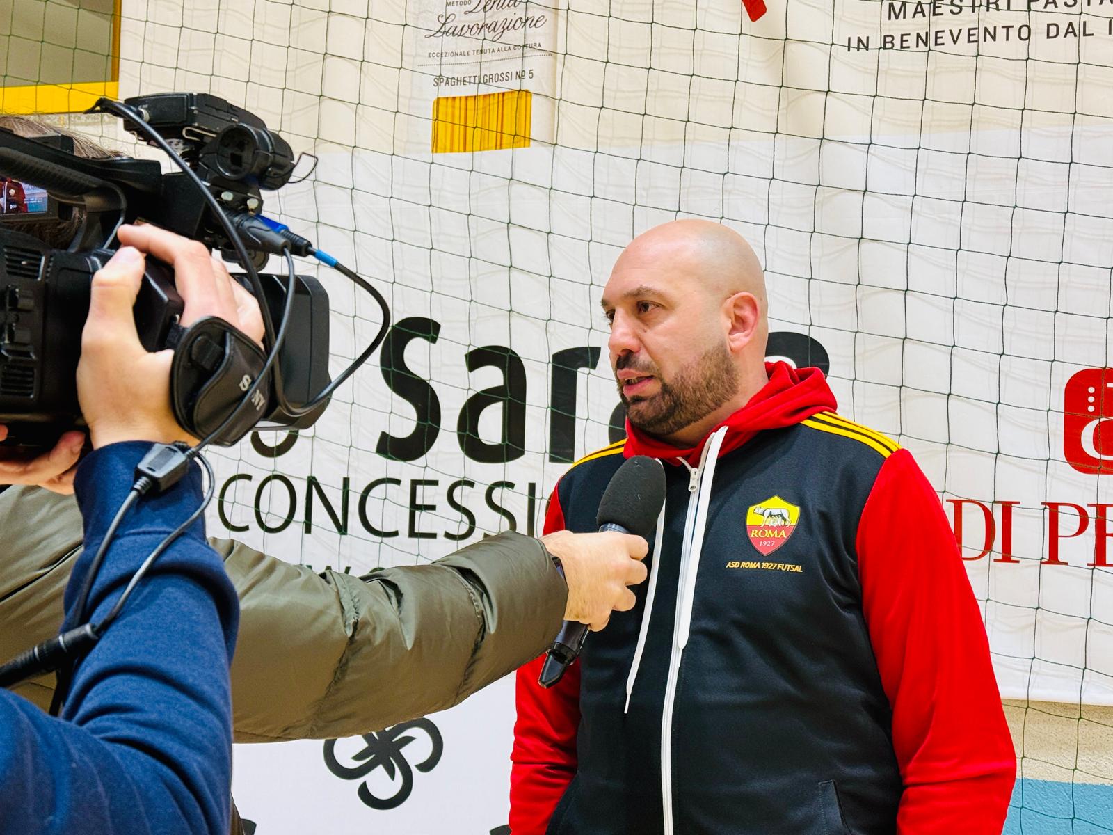 Mister Reali dopo GG Team Wear Benvento 5 - Roma 1927 Futsal