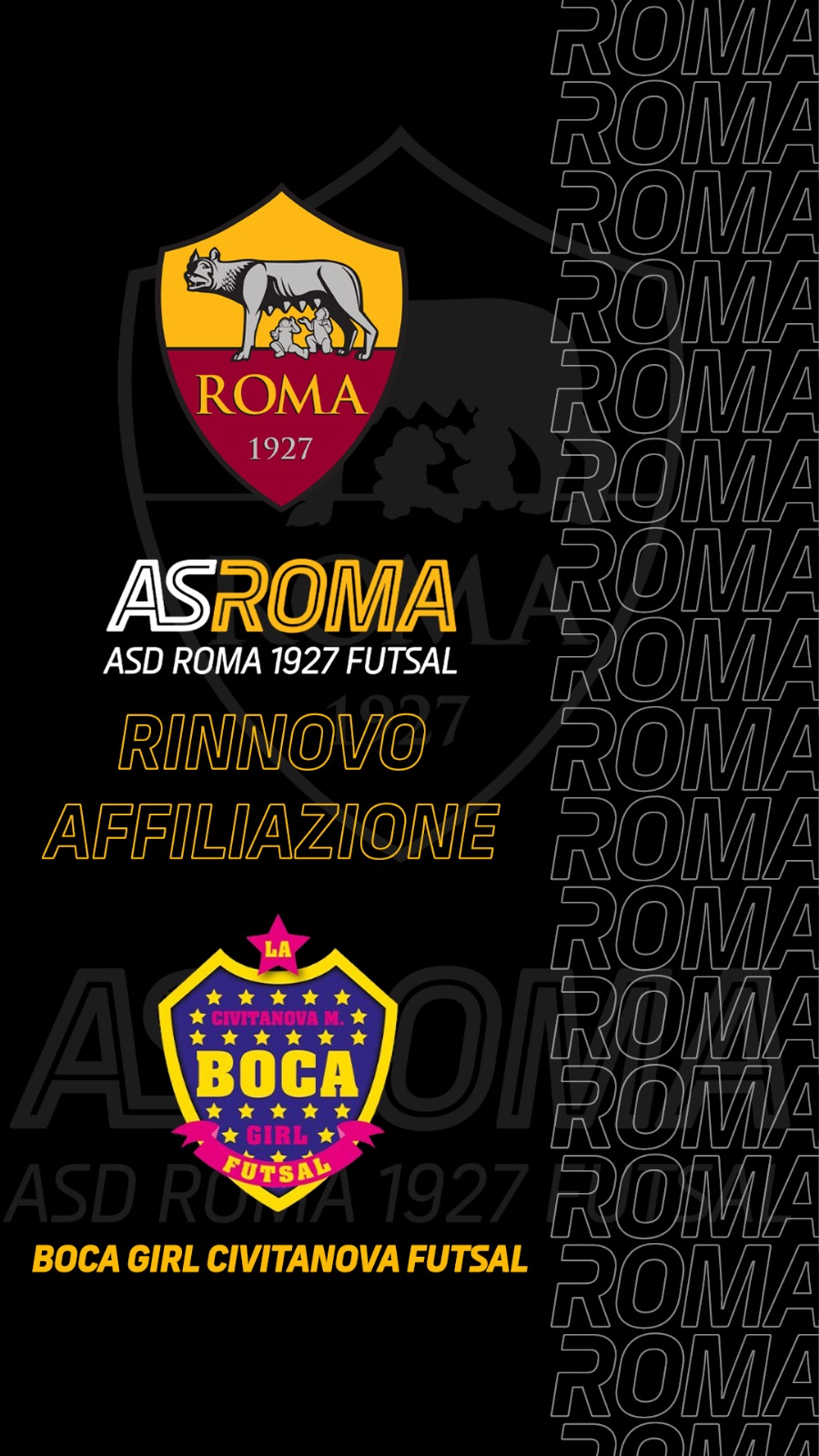 Rinnovo accordo di Affiliazione con il Boca Girl Civitanova Futsal