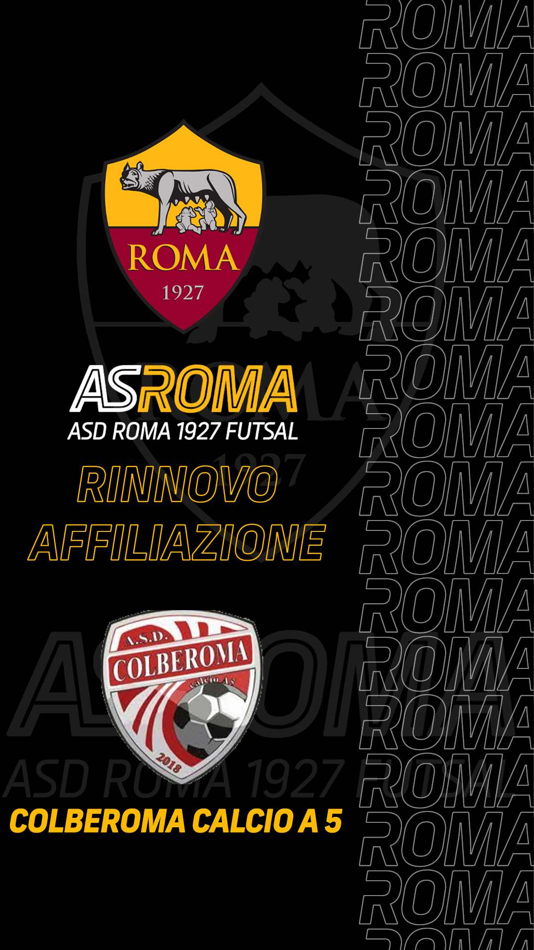 Rinnovo accordo di Affiliazione con il Colberoma Calcio a 5