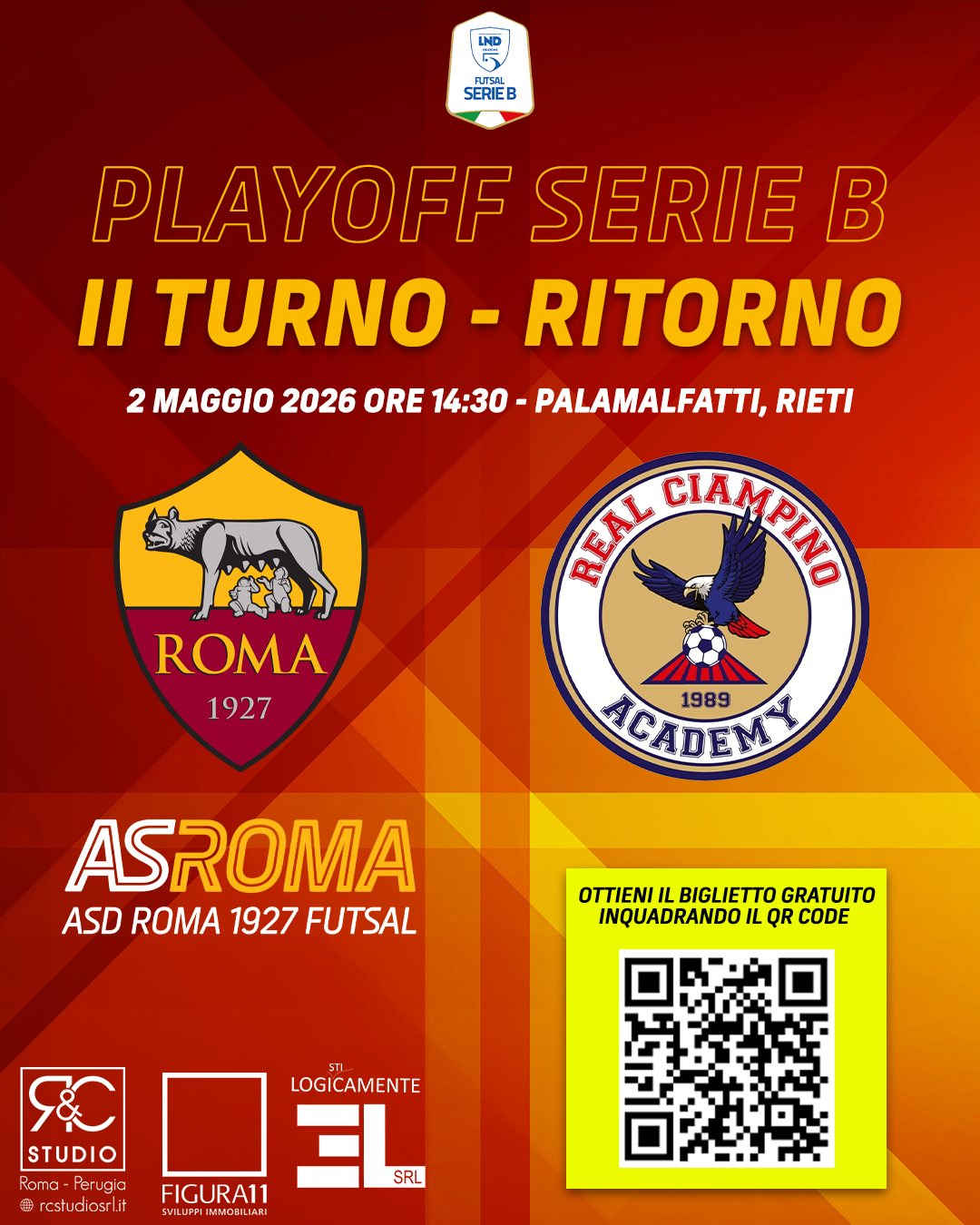 Serie B | Ingresso gratuito previa registrazione | Roma 1927 Next - Real Ciampino Academy