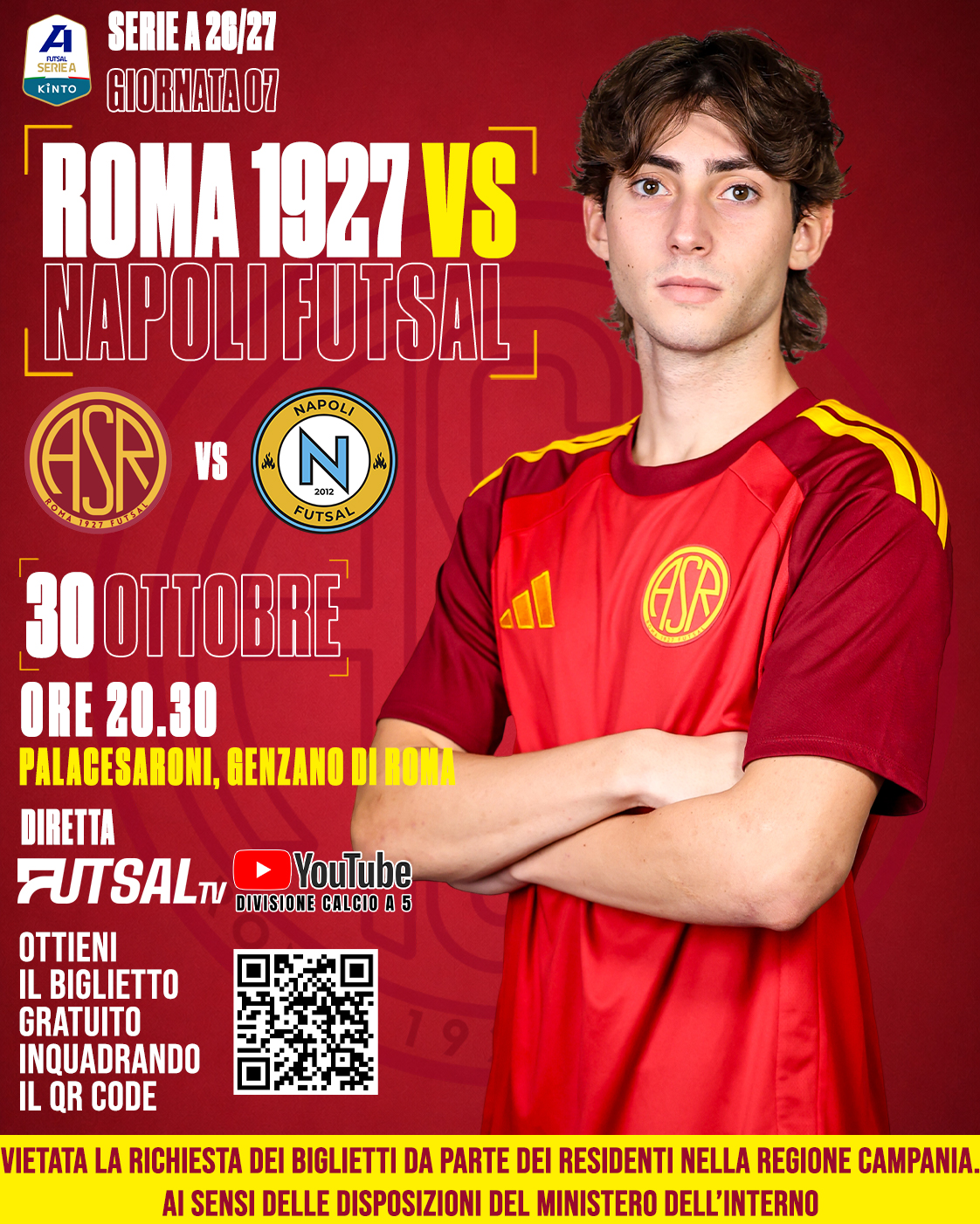Biglietteria | Roma 1927 - Napoli Futsal 