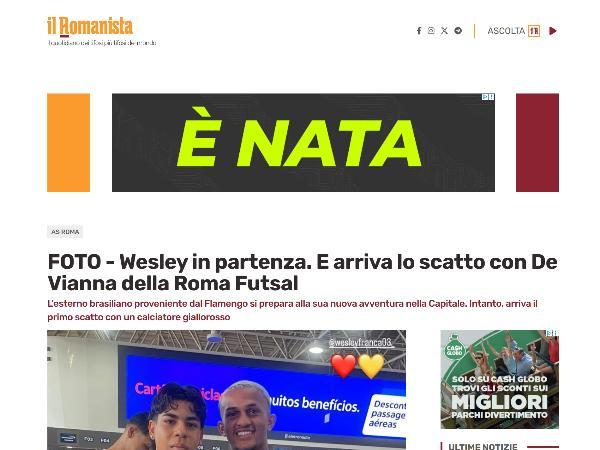 L'articolo su Il Romanista dedicato alla Roma 1927 Futsal
