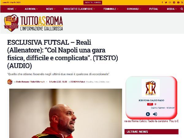 L'intervista al Mister Fabrizio Reali su TuttoASRoma.it