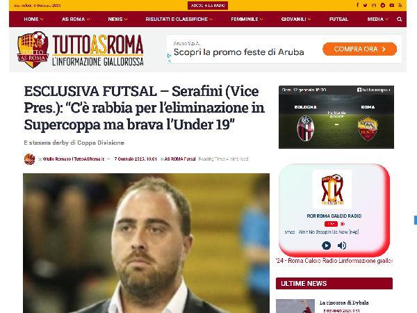 L'intervista a Vicepresidente Renato Serafini su TuttoASRoma.it