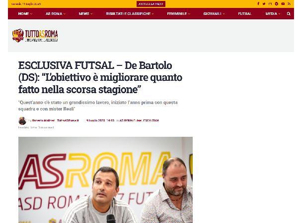 L'intervista al Direttore Sportivo Adriano De Bartolo su TuttoASRoma.it