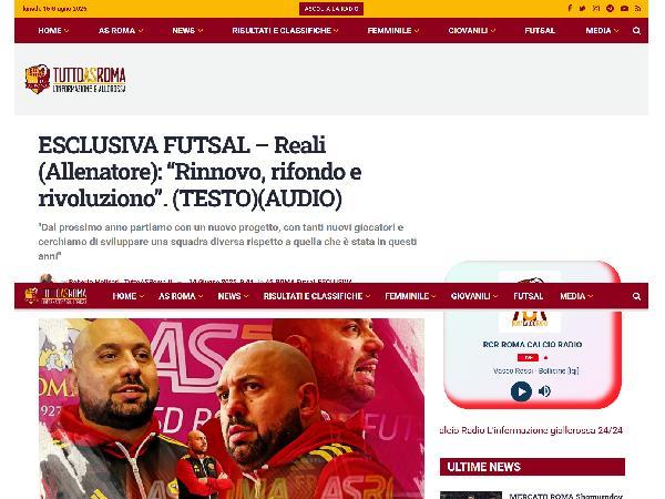 L'intervista al Mister Fabrizio Reali su TuttoASRoma.it