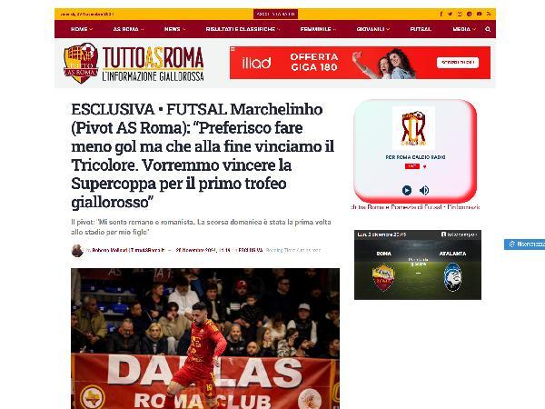 L'intervista a Marcelinho su TuttoASRoma